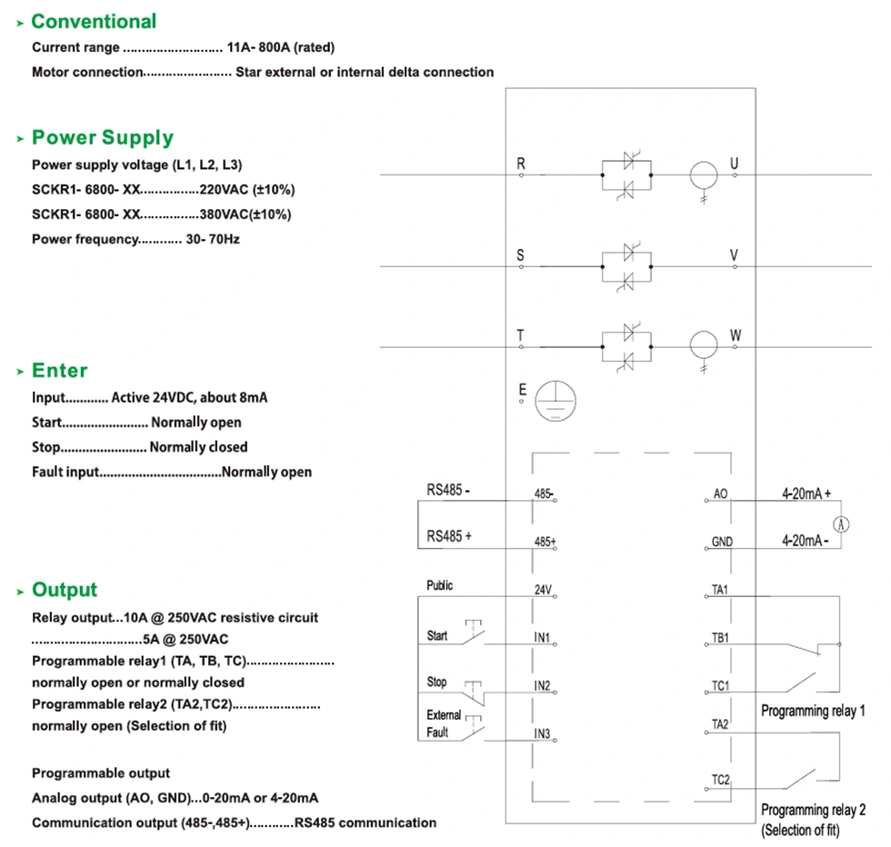 3 Phase 220V Online Soft Starter