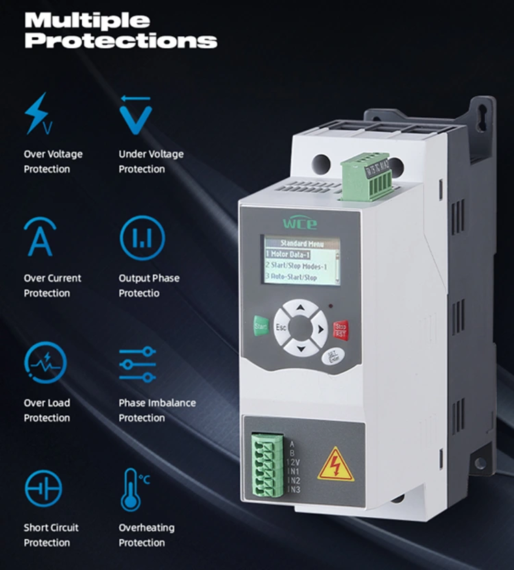 3 Phase 220V 380V 690V 18.5KW 25HP Built in Bypass Soft Starter